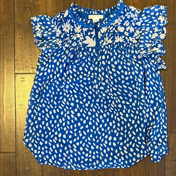 cupcakes & cashmere Tops - cupcakes & cashmere Blue and White Blouse